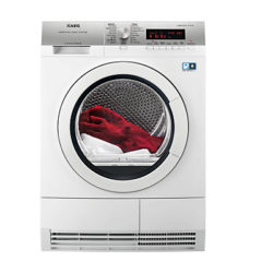AEG T86581IH1 Freestanding Heat Pump Condenser Tumble Dryer, 8kg Load, A++ Energy Rating, White